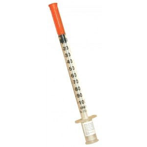 Jeringa insulina 1 ml. con aguja 
